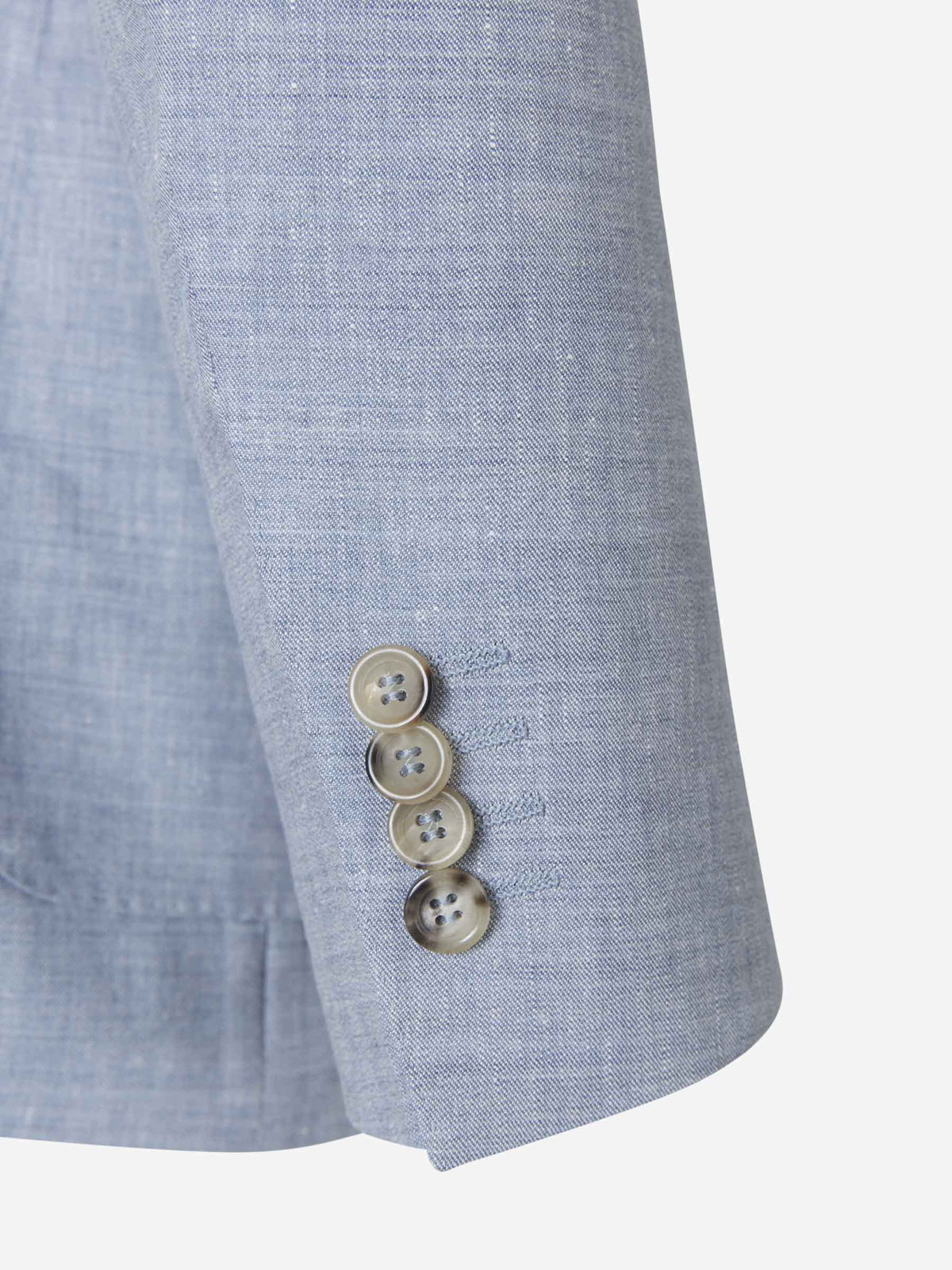 Outlet online Canali Hombre Americana Lino Lana color Azul Celeste sku 302-003163 01 - Foto 5