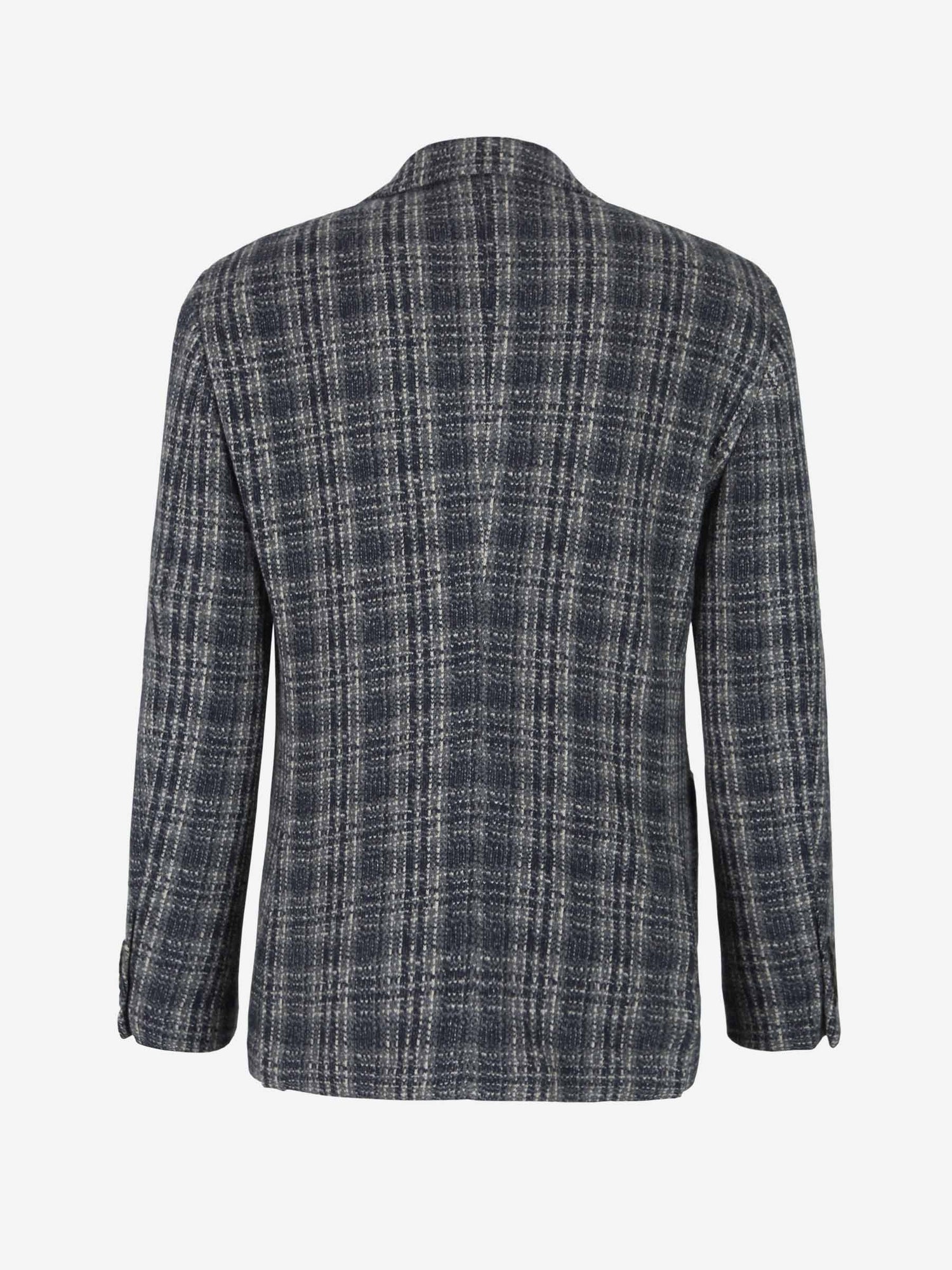Outlet online Lardini Hombre Americana Cuadros Cashmere color Azul Marino sku 302-003200 01 - Foto 2