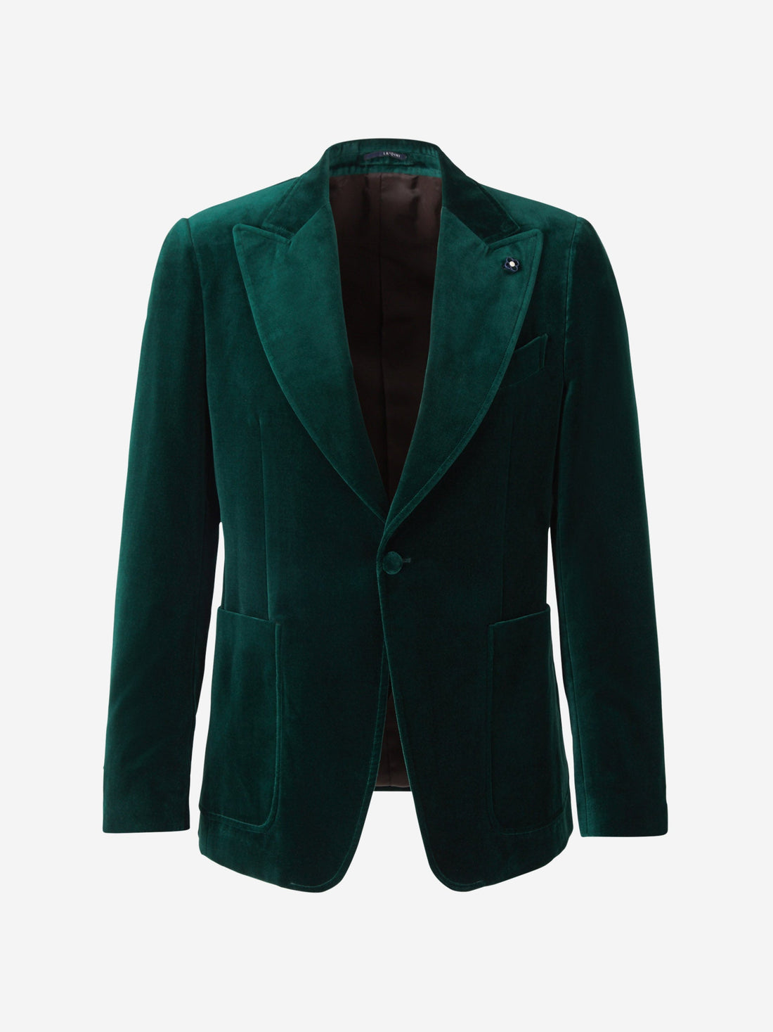 Outlet online Lardini Hombre Americana Terciopelo Algodón color Verde Oscuro sku 302-003202 01 - Foto 2