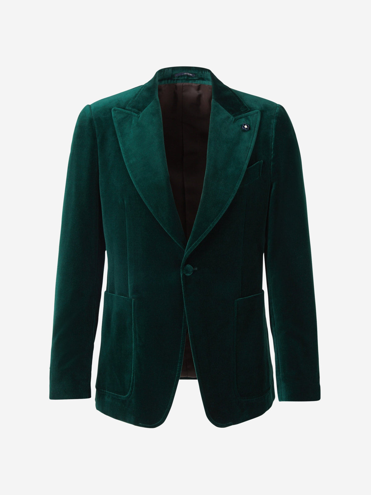 Outlet online Lardini Hombre Americana Terciopelo Algodón color Verde Oscuro sku 302-003202 01 - Foto 2