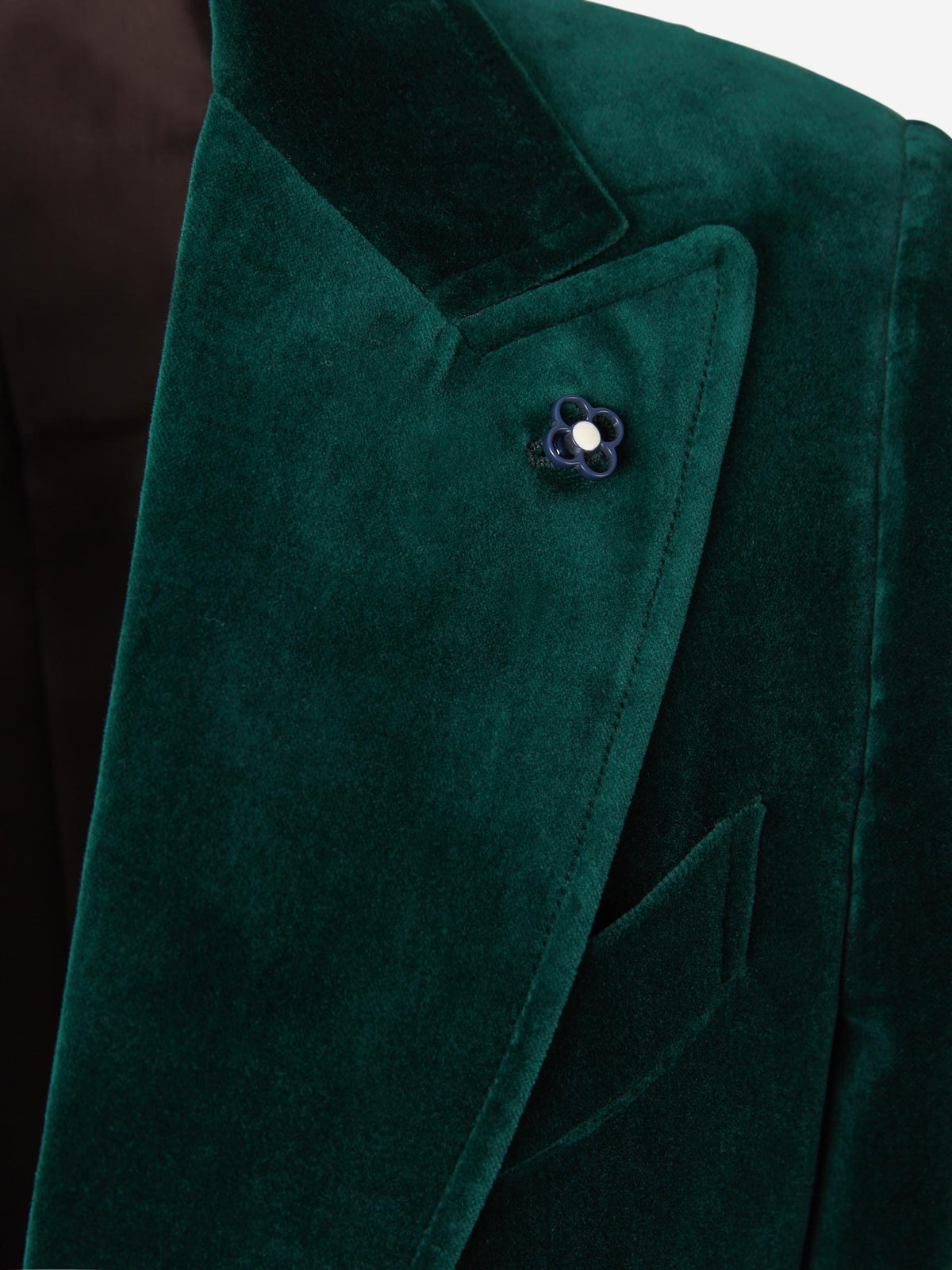 Outlet online Lardini Hombre Americana Terciopelo Algodón color Verde Oscuro sku 302-003202 01 - Foto 4
