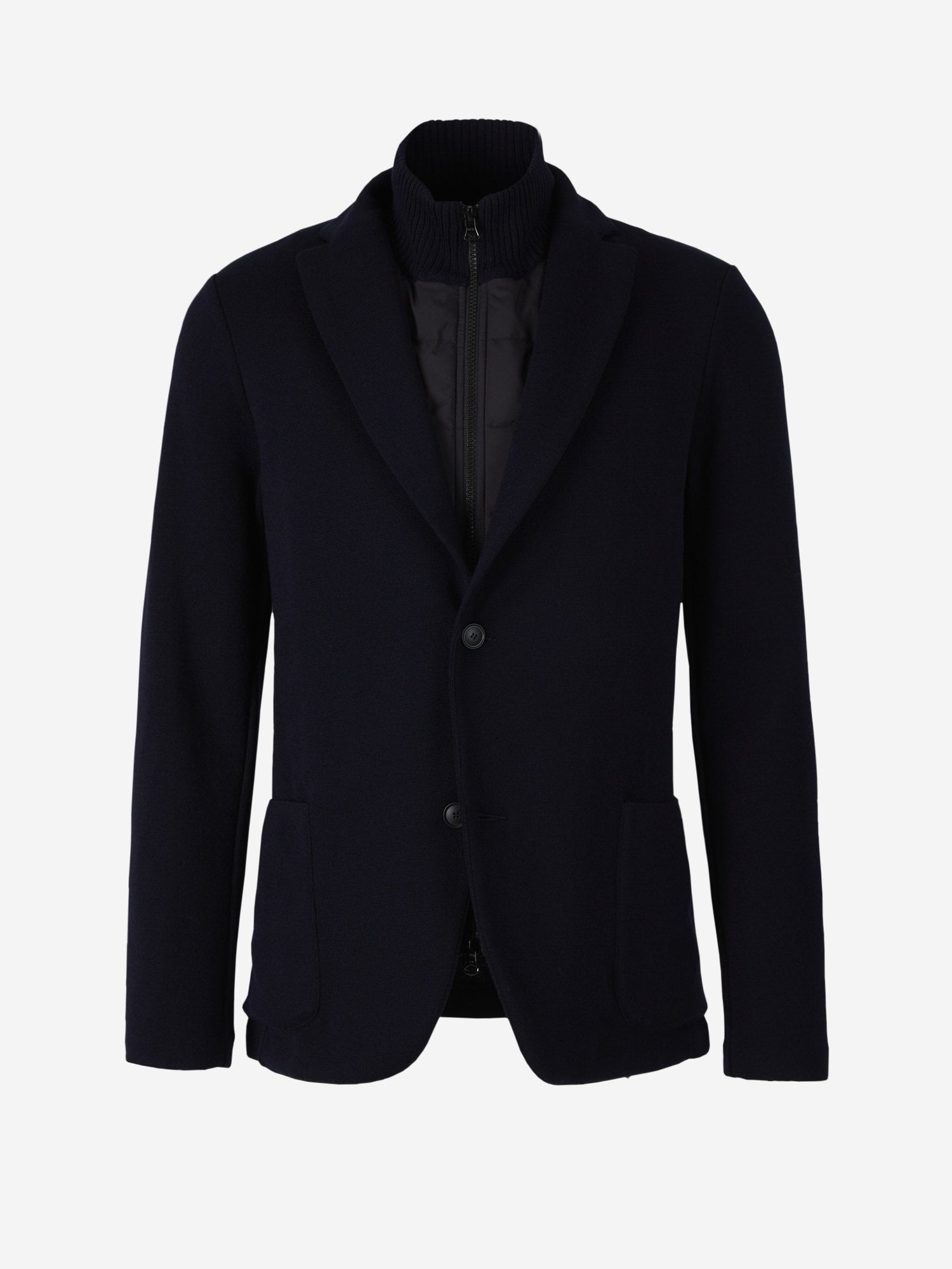 Outlet online Gran Sasso Hombre Americana Punto Lana color Azul Noche sku 302-003210 01 - Foto 1