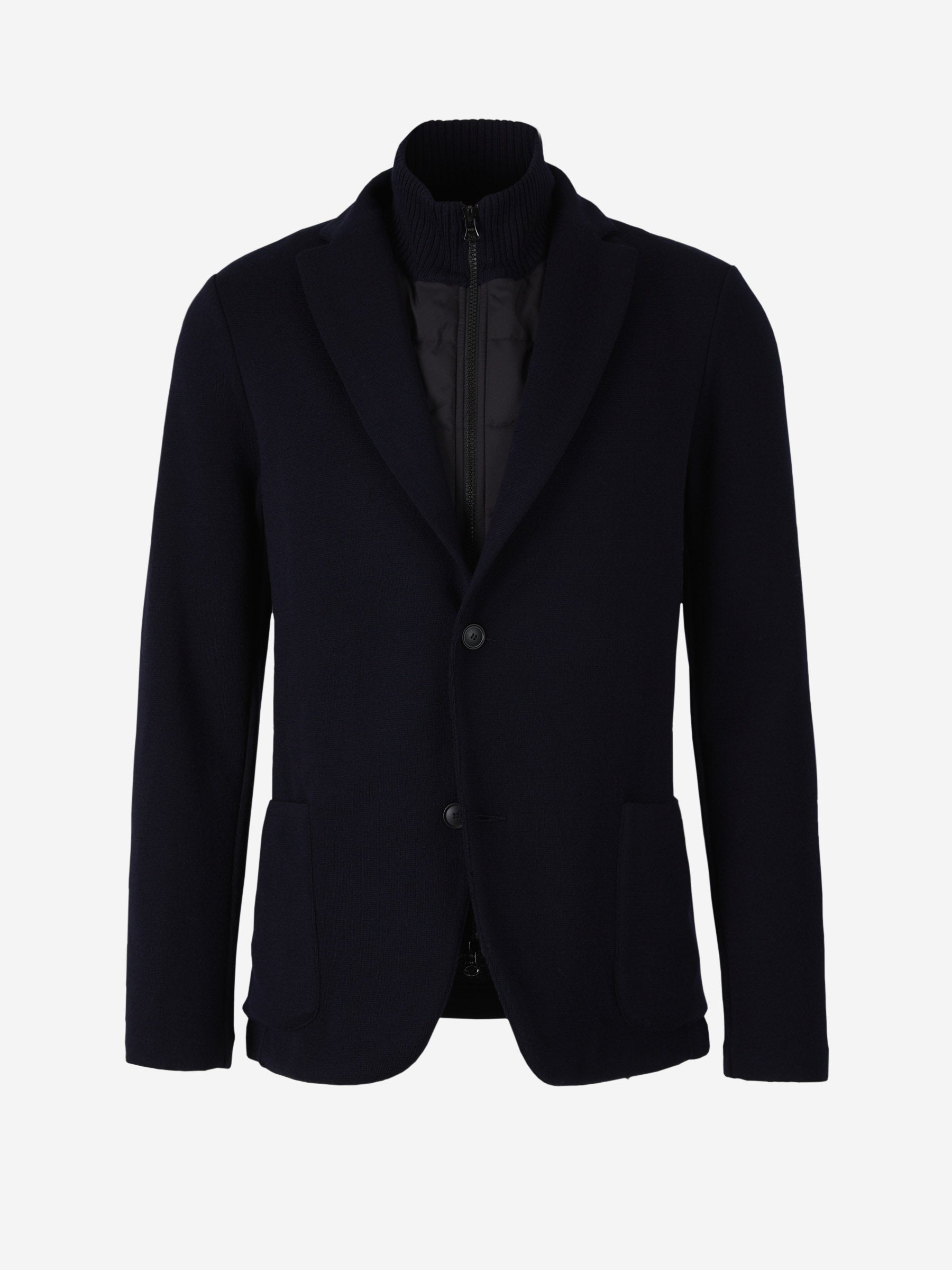 Outlet online Gran Sasso Hombre Americana Punto Lana color Azul Noche sku 302-003210 01 - Foto 1