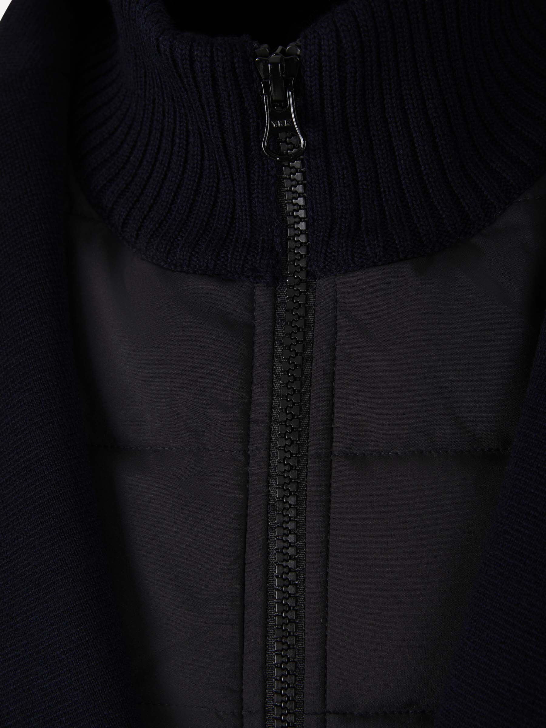 Outlet online Gran Sasso Hombre Americana Punto Lana color Azul Noche sku 302-003210 01 - Foto 3