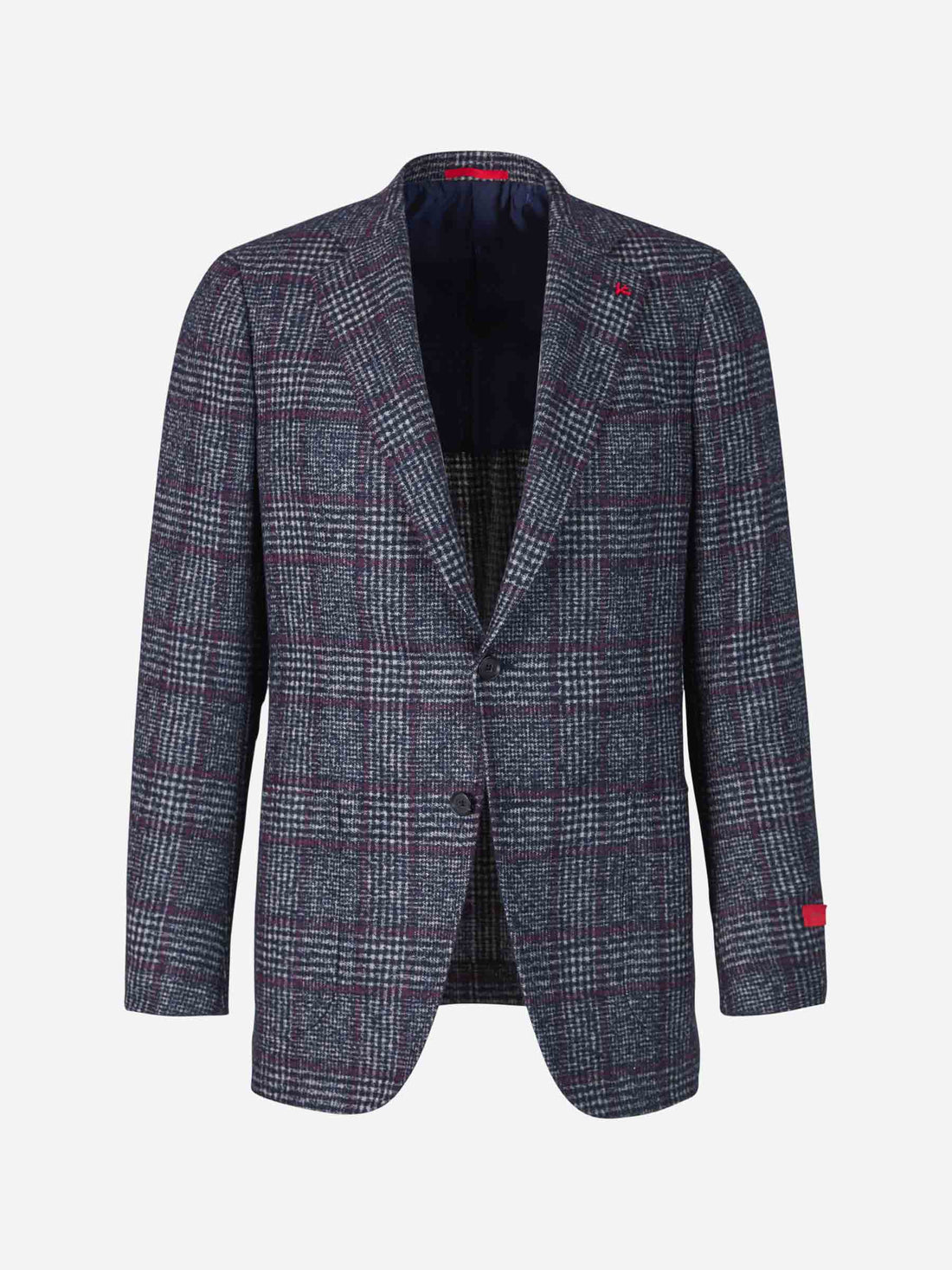 Outlet online Isaia Hombre Americana Motivo Cuadros color Azul Noche sku 302-003216 01 - Foto 1