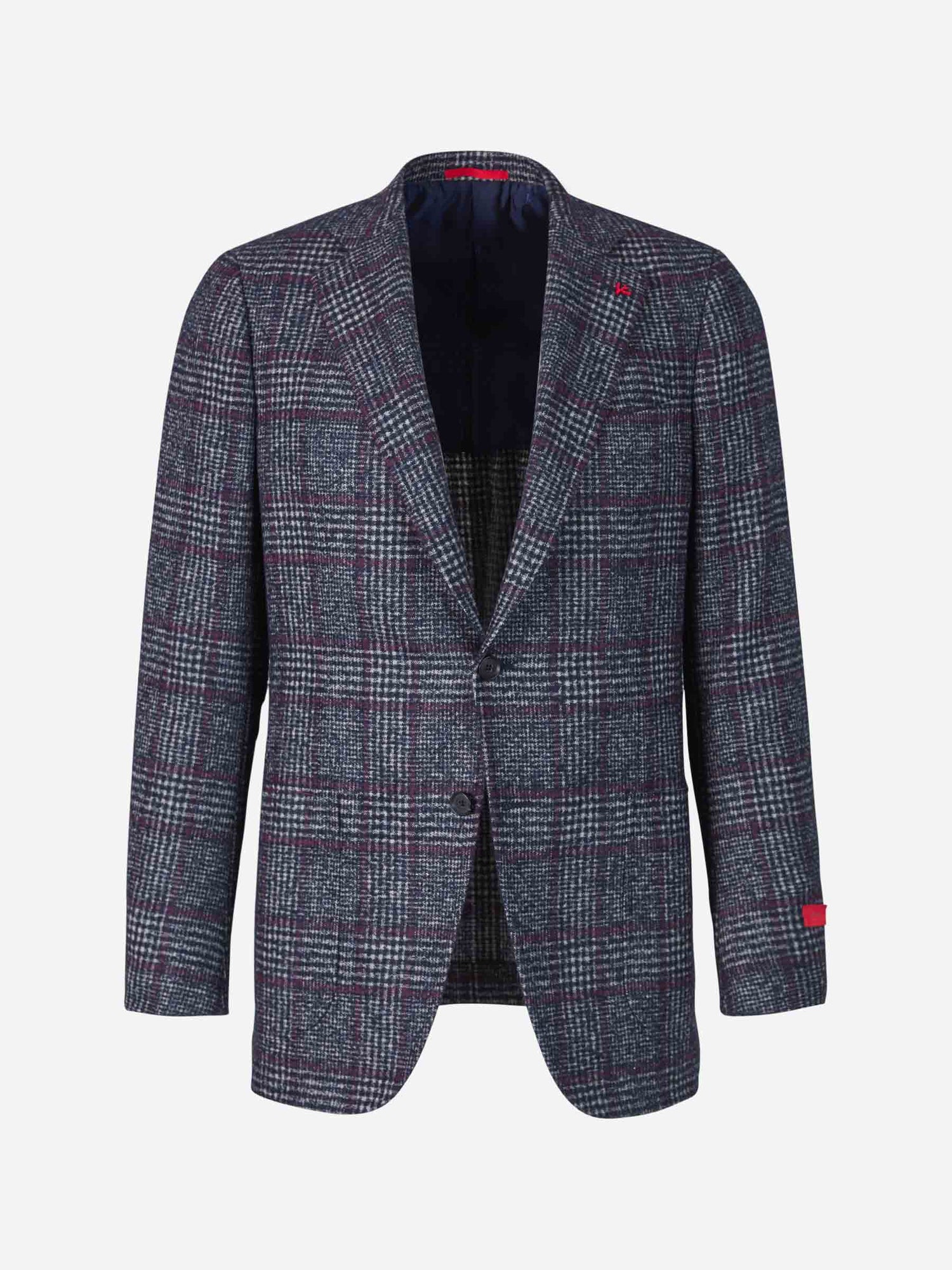 Outlet online Isaia Hombre Americana Motivo Cuadros color Azul Noche sku 302-003216 01 - Foto 1