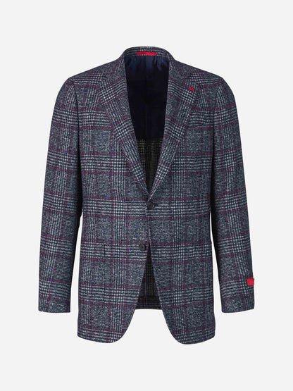 Outlet online Isaia Hombre Americana Motivo Cuadros color Azul Noche sku 302-003216 01 - Foto 1