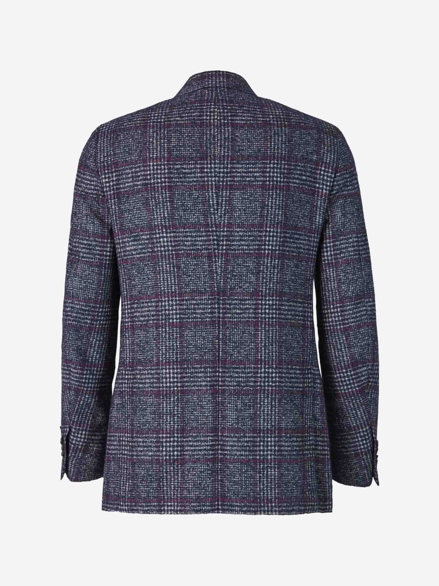 Outlet online Isaia Hombre Americana Motivo Cuadros color Azul Noche sku 302-003216 01 - Foto 2