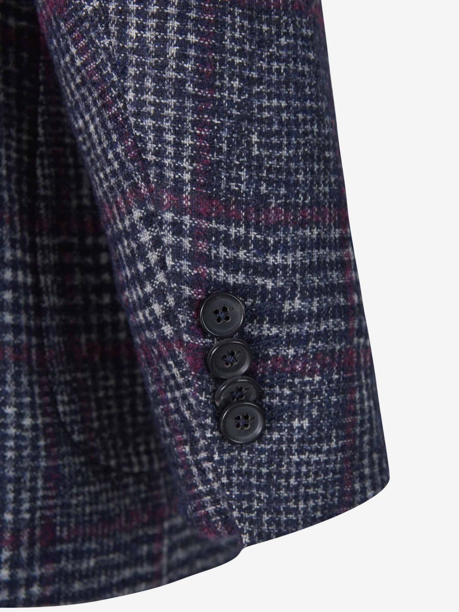 Outlet online Isaia Hombre Americana Motivo Cuadros color Azul Noche sku 302-003216 01 - Foto 4