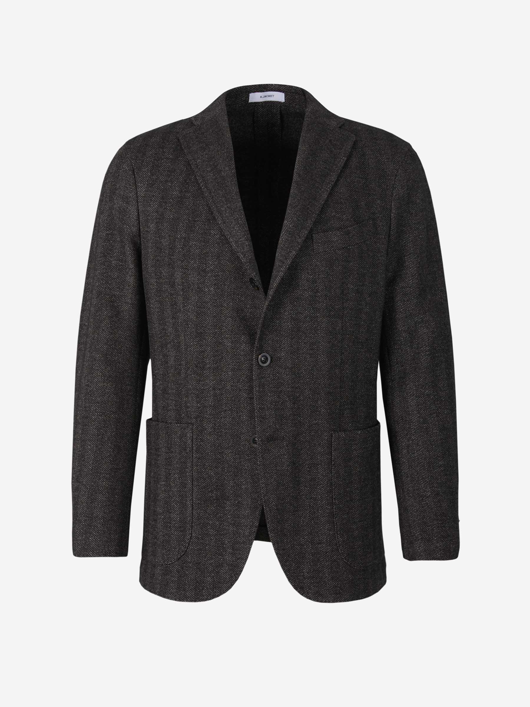 Outlet online Boglioli Hombre Americana Punto Espiga color Gris Oscuro sku 302-003220 01 - Foto 1