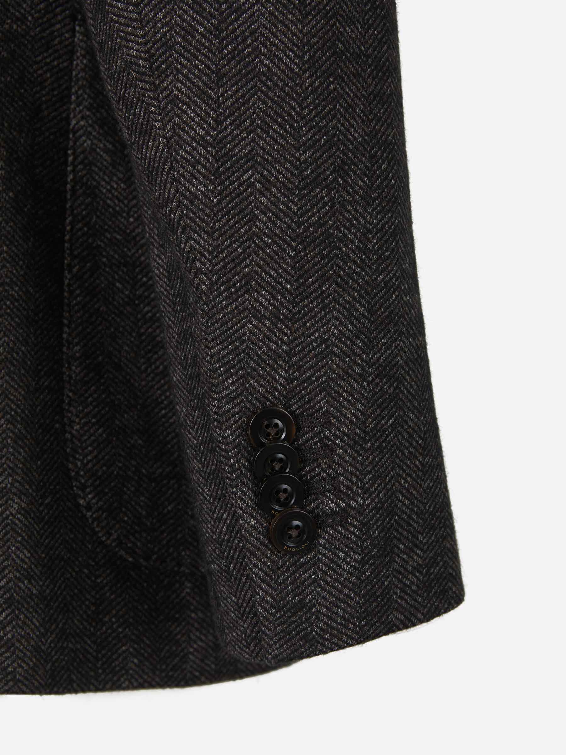 Outlet online Boglioli Hombre Americana Punto Espiga color Gris Oscuro sku 302-003220 01 - Foto 5
