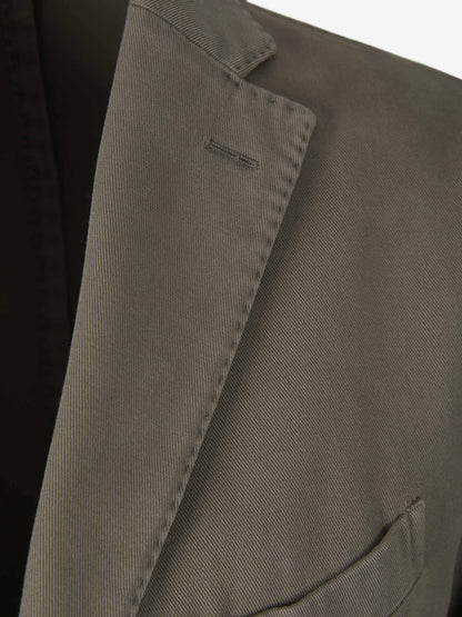 Outlet online Boglioli Hombre Americana Sarga Algodón color Verde Militar sku 302-003226 01 - Foto 3