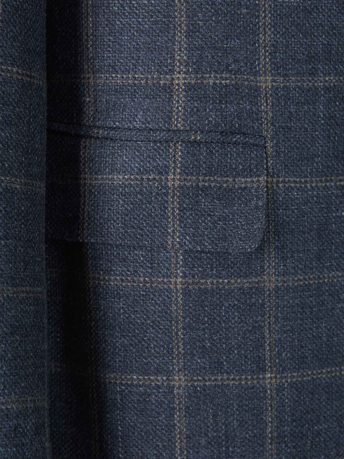 Outlet online Canali Hombre Americana Motivo Cuadros color Gris Antracita sku 302-003247 01 - Foto 4