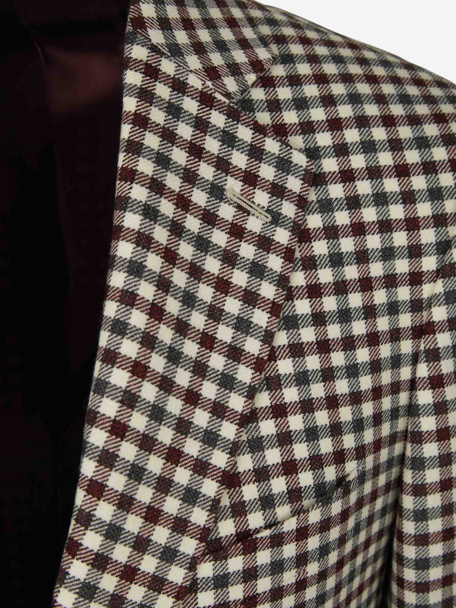 Outlet online Scabal Hombre Americana Motivo Cuadros Lana color Marrón sku 302-003253 01 - Foto 3