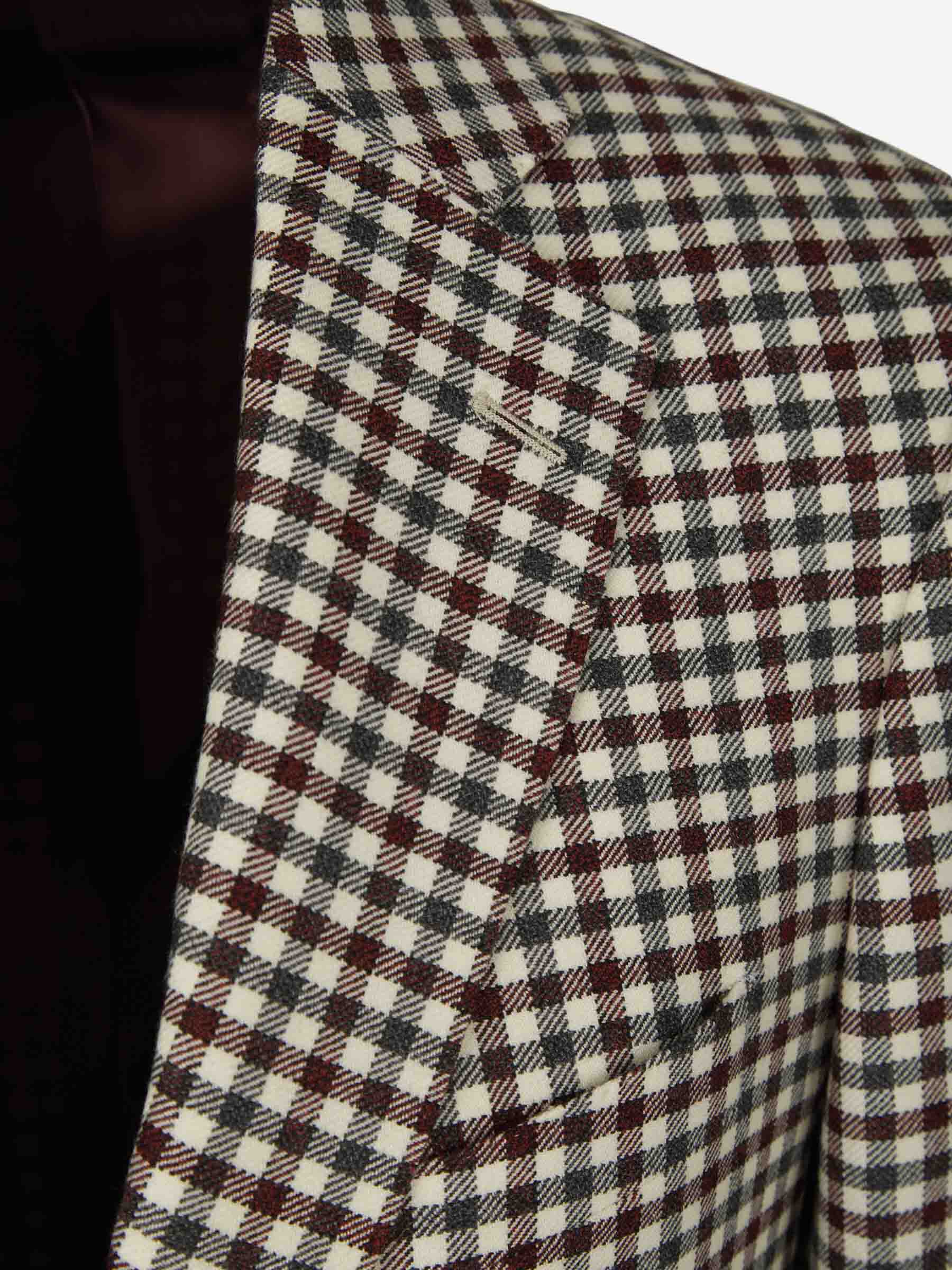 Outlet online Scabal Hombre Americana Motivo Cuadros Lana color Marrón sku 302-003253 01 - Foto 3