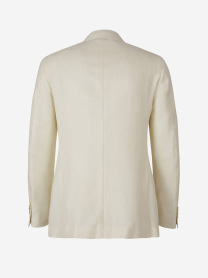 Outlet online Isaia Hombre Americana Mezcla Sarga color Marfil sku 302-003279 01 - Foto 2