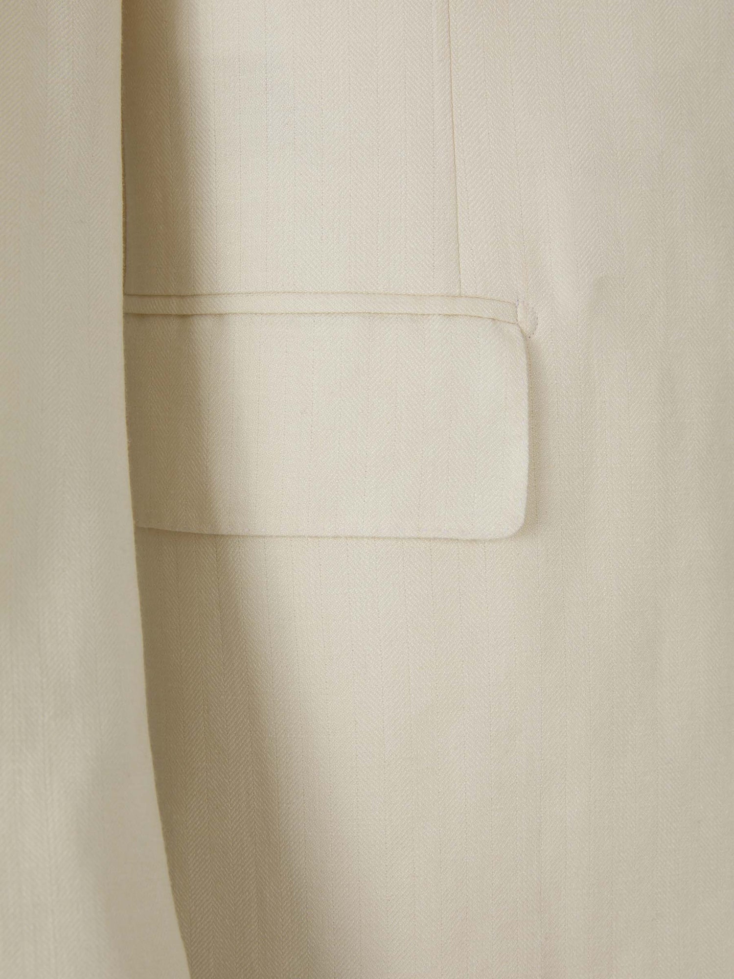 Outlet online Isaia Hombre Americana Mezcla Sarga color Marfil sku 302-003279 01 - Foto 4