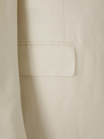 Outlet online Isaia Hombre Americana Mezcla Sarga color Marfil sku 302-003279 01 - Foto 4