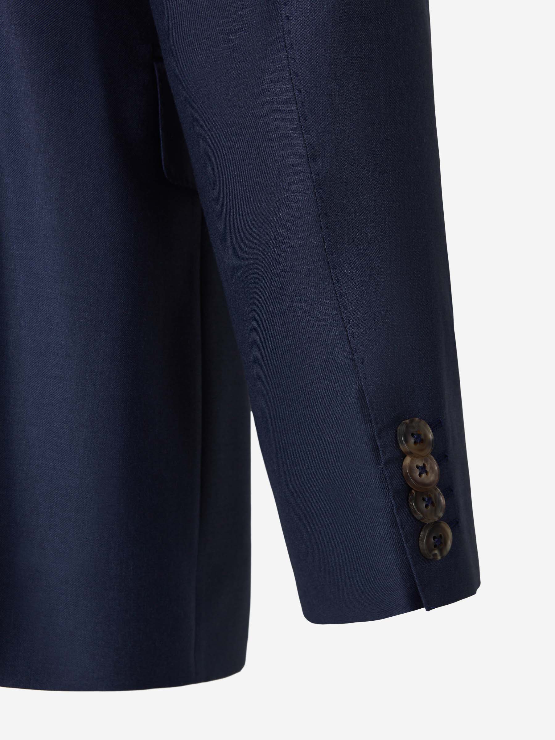 Outlet online Canali Hombre Americana Cashmere y Seda color Azul Cobalto sku 302-003316 01 - Foto 4