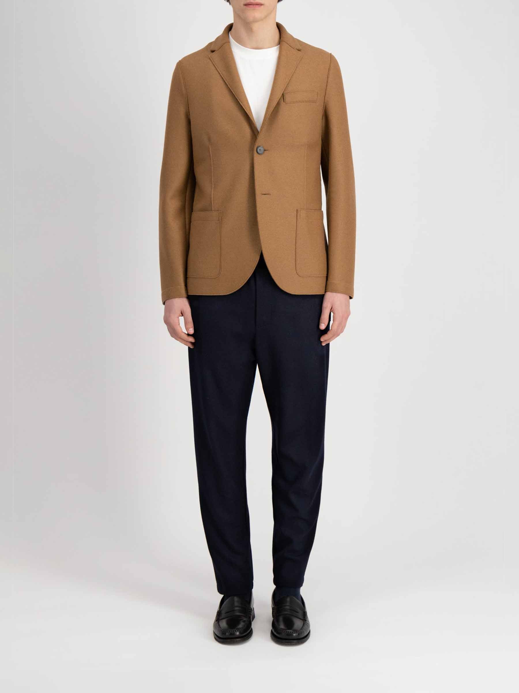 Outlet online Harris Wharf Hombre Americana Lana Ligera color Caramelo sku 302-003335 02 - Foto 2