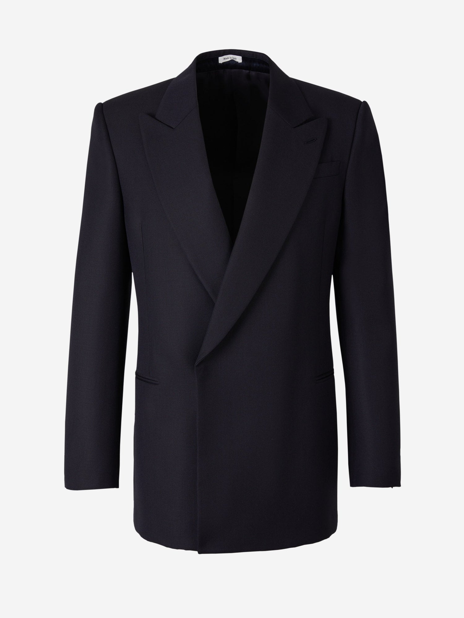 Outlet online McQueen Hombre Americana Lana Mohair color Azul Marino sku 302-003353 01 - Foto 1