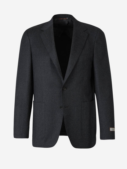Outlet online Canali Hombre Americana Ligera Lana color Gris Oscuro sku 302-003357 01 - Foto 1