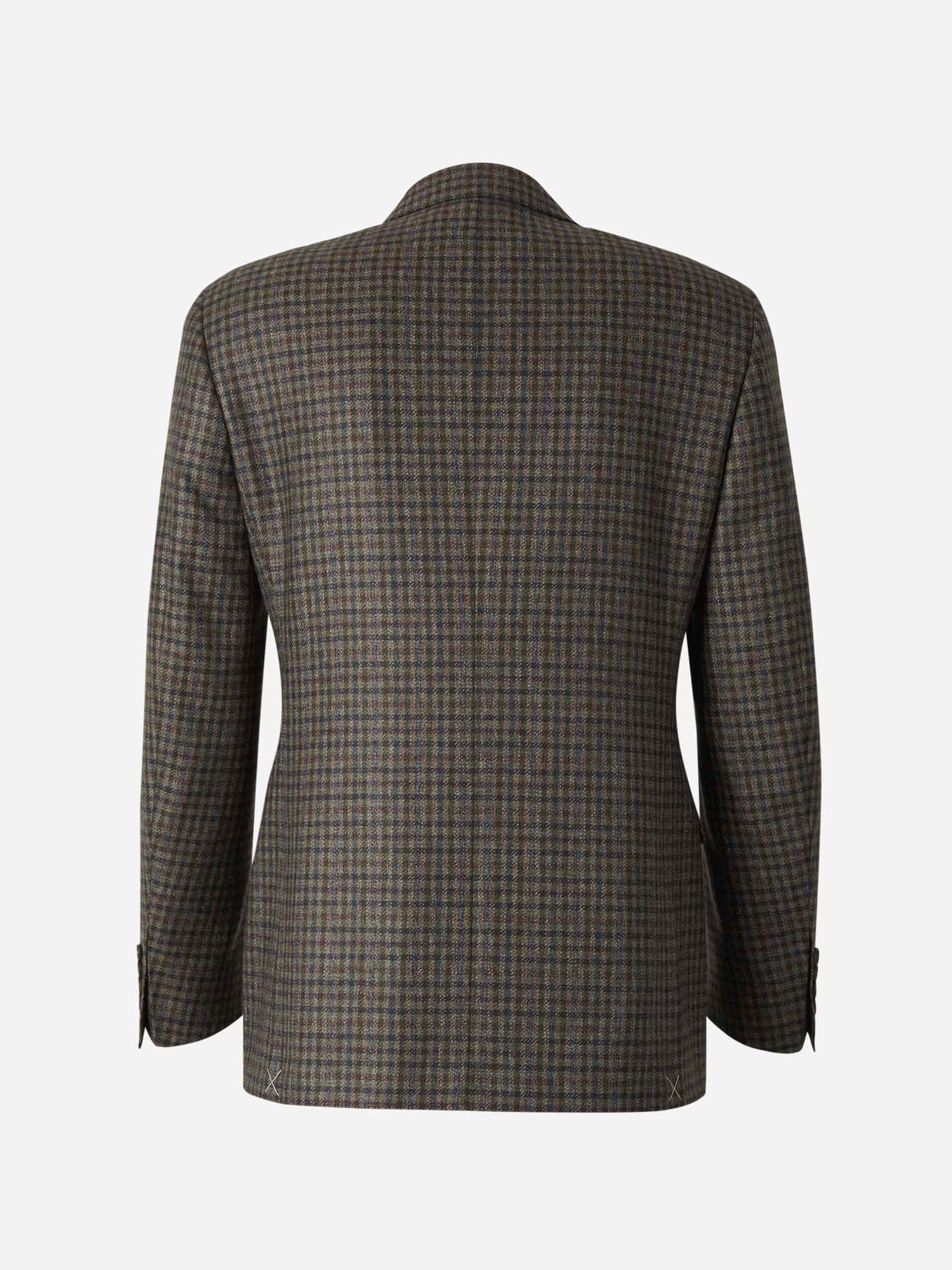 Outlet online Canali Hombre Americana Motivo Cuadros color Verde Militar sku 302-003360 01 - Foto 2