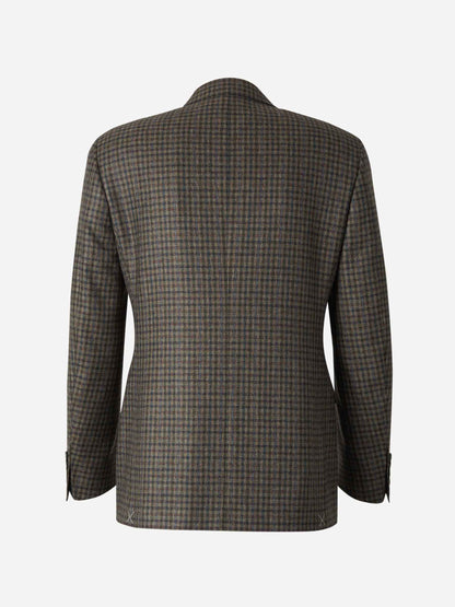 Outlet online Canali Hombre Americana Motivo Cuadros color Verde Militar sku 302-003360 01 - Foto 2