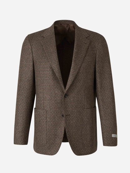 Outlet online Canali Hombre Americana Lana Y Cashmere color Marron sku 302-003362 01 - Foto 6