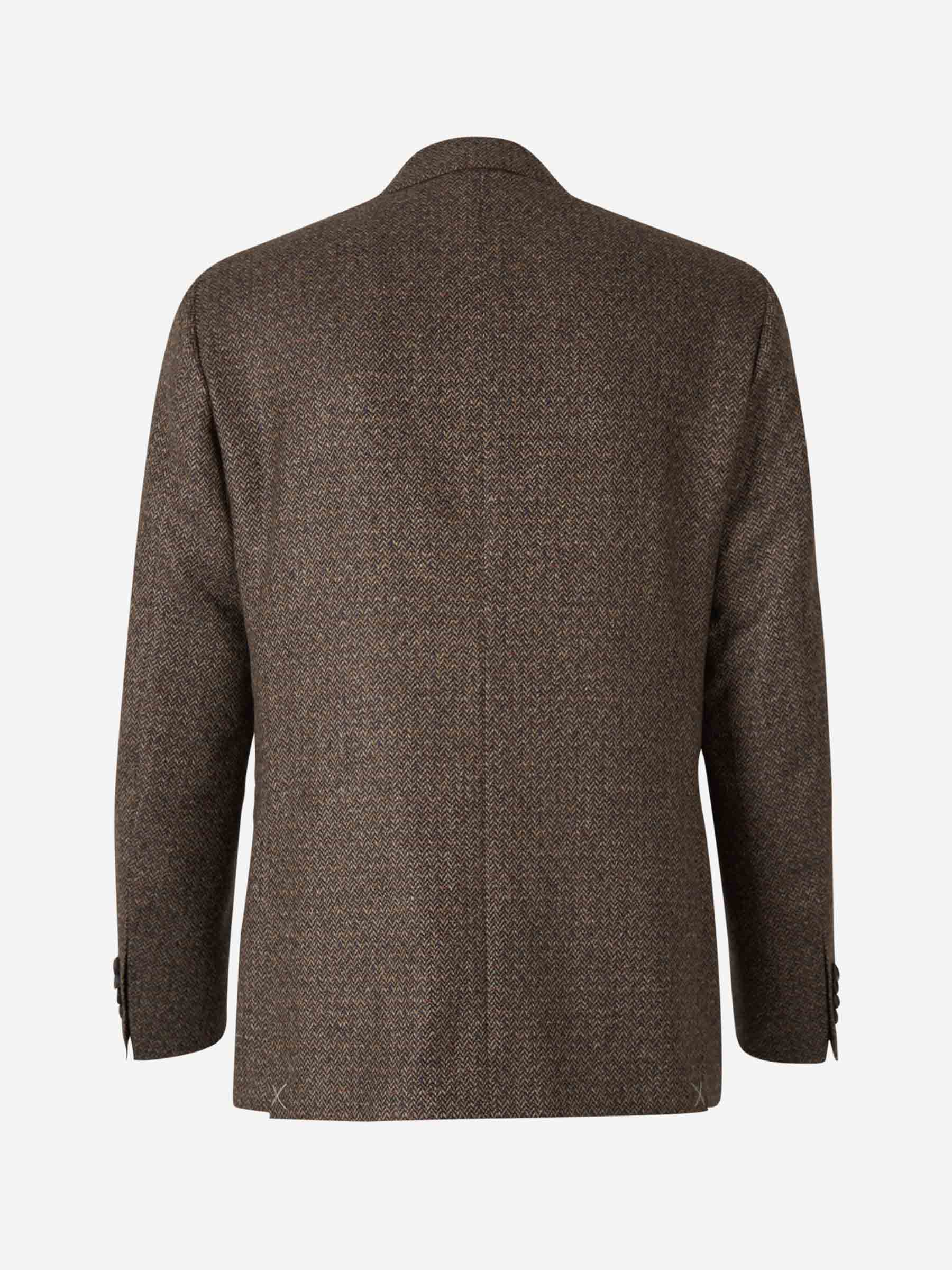 Outlet online Canali Hombre Americana Lana Y Cashmere color Marron sku 302-003362 01 - Foto 7