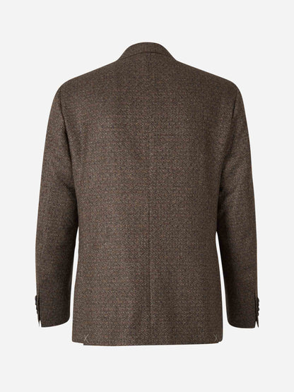 Outlet online Canali Hombre Americana Lana Y Cashmere color Marron sku 302-003362 01 - Foto 7