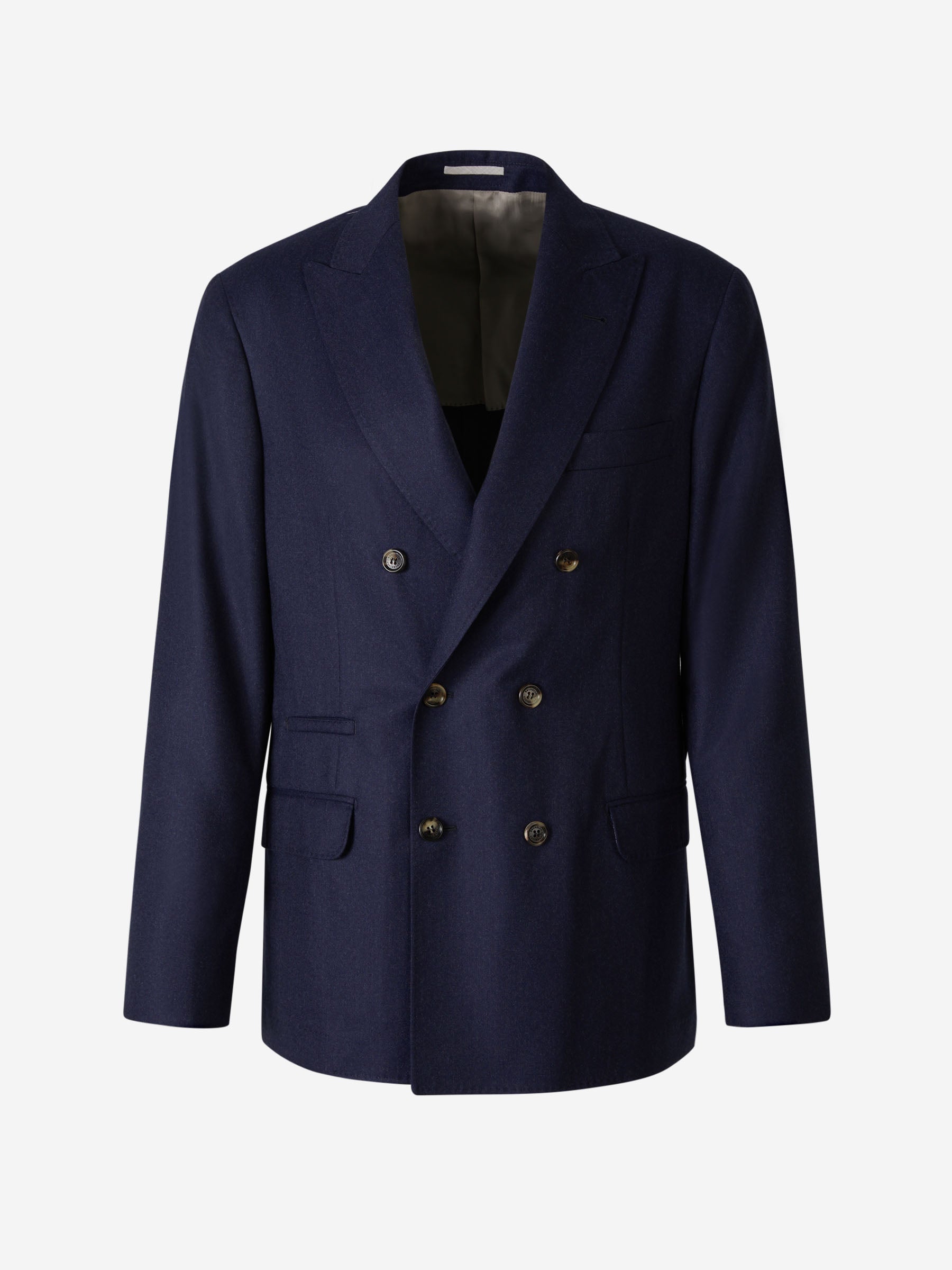 Outlet online Brunello Cucinelli Hombre Americana Cruzada Lana color Azul Marino sku 302-003382 01 - Foto 1