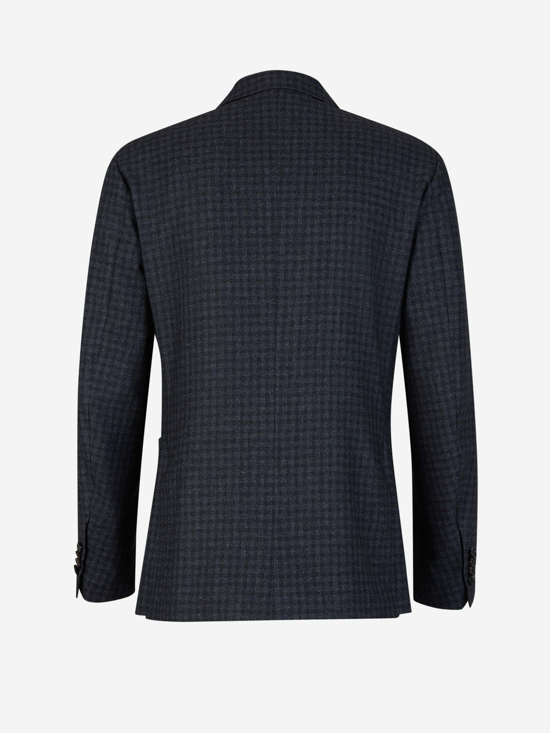 Outlet online Borrelli Hombre Americana Motivo Cuadros color Azul Noche sku 302-003388 01 - Foto 2