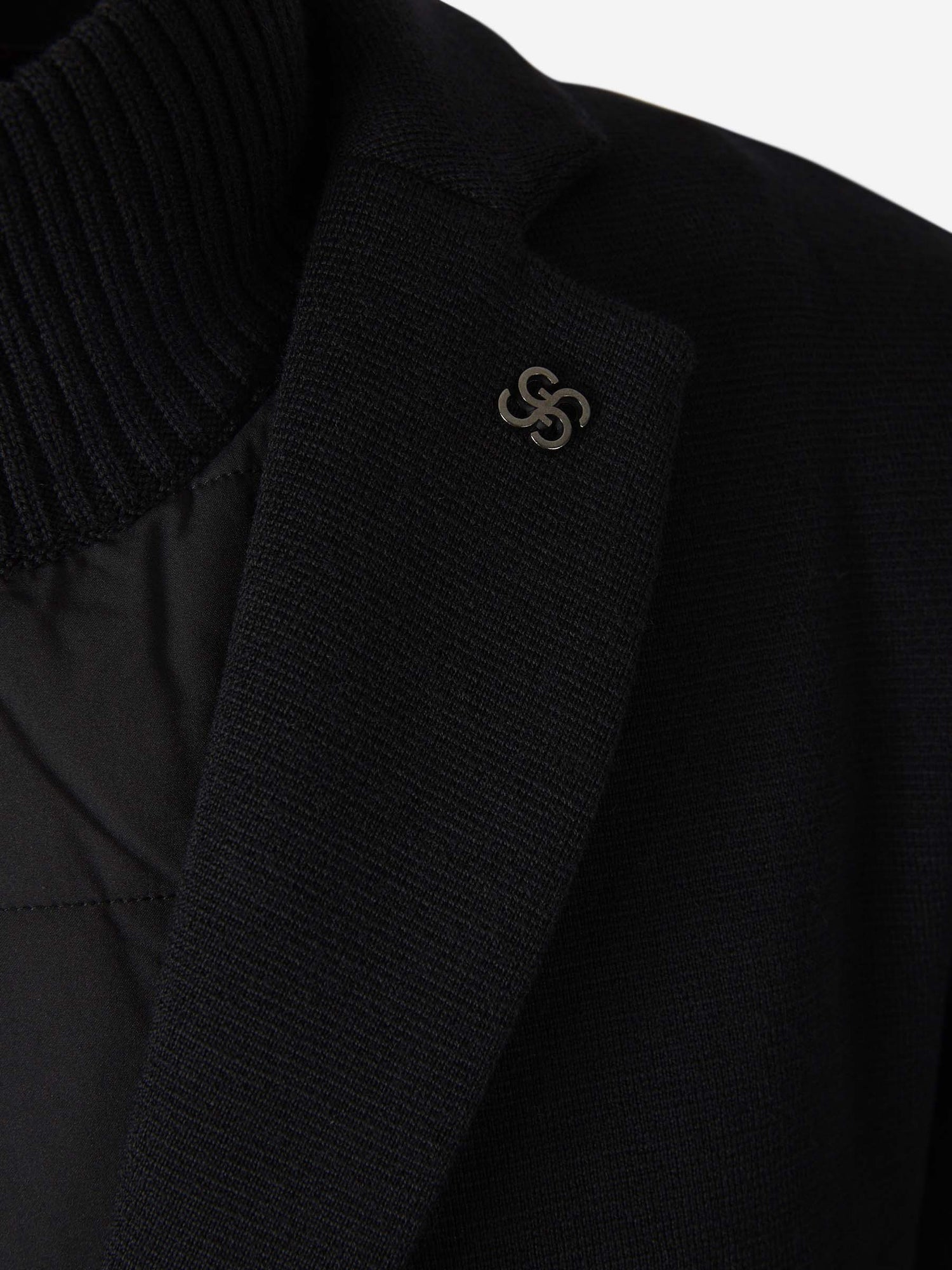 Outlet online Gran Sasso Hombre Chaqueta Punto Rainwool color Negro sku 302-003396 01 - Foto 4