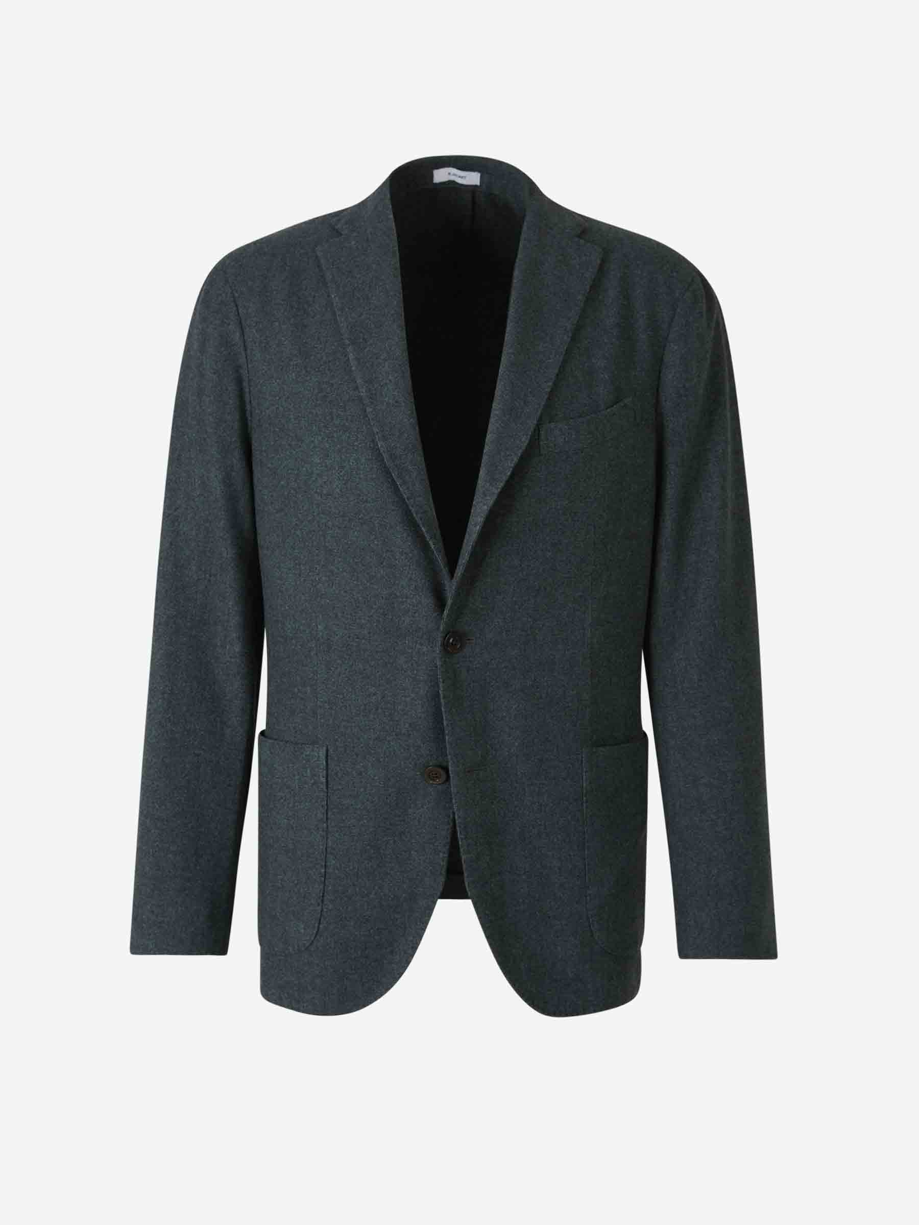 Outlet online Boglioli Hombre Americana Lisa Lana color Verde Oscuro sku 302-003496 01 - Foto 2