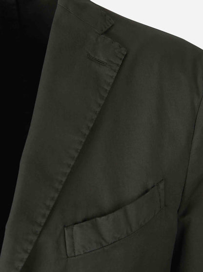 Boglioli Hombre Barcelona Americana Lisa Algodón color Verde Oscuro sku 302-003543 03 - Foto 3