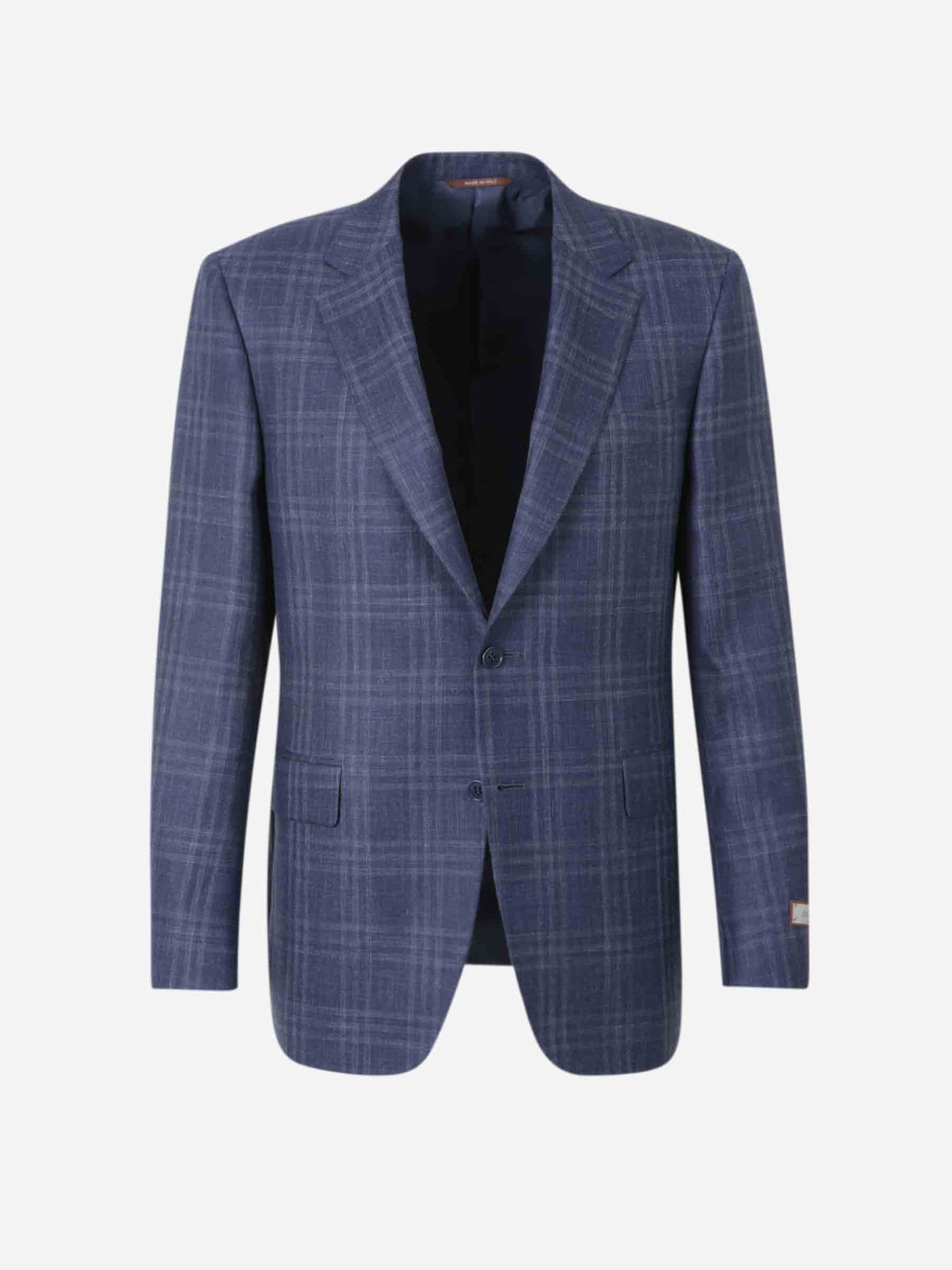 Canali Hombre Barcelona Americana Lana Cuadros color Azul Cobalto sku 302-003547 01 - Foto 1