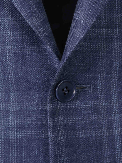 Canali Hombre Barcelona Americana Lana Cuadros color Azul Cobalto sku 302-003547 01 - Foto 4