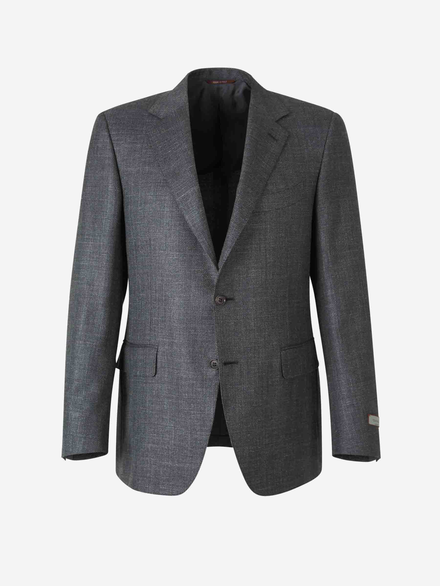 Canali Hombre Barcelona Americana Jaspeada Lana color Gris Piedra sku 302-003548 01 - Foto 1