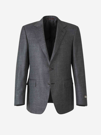 Canali Hombre Barcelona Americana Jaspeada Lana color Gris Piedra sku 302-003548 01 - Foto 1