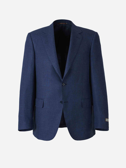 Outlet online Canali Hombre Americana Pata de Gallo color Azul Marino sku 302-003549 01 - Foto 1