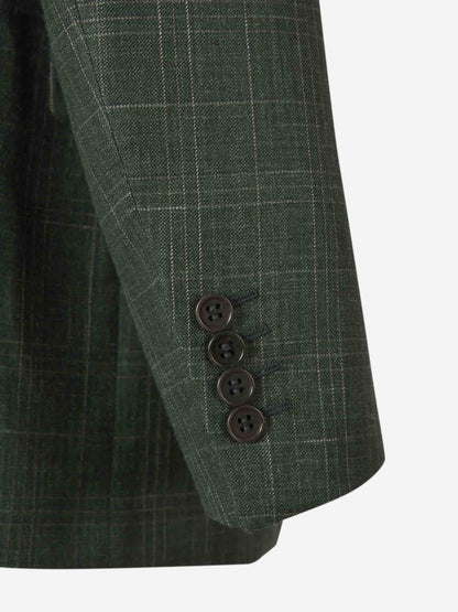 Outlet online Canali Hombre Americana Cuadro Fino color Verde Oscuro sku 302-003552 01 - Foto 5