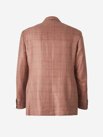 Canali Hombre Barcelona Americana Cachemira Lino Seda color Terracota sku 302-003553 01 - Foto 2