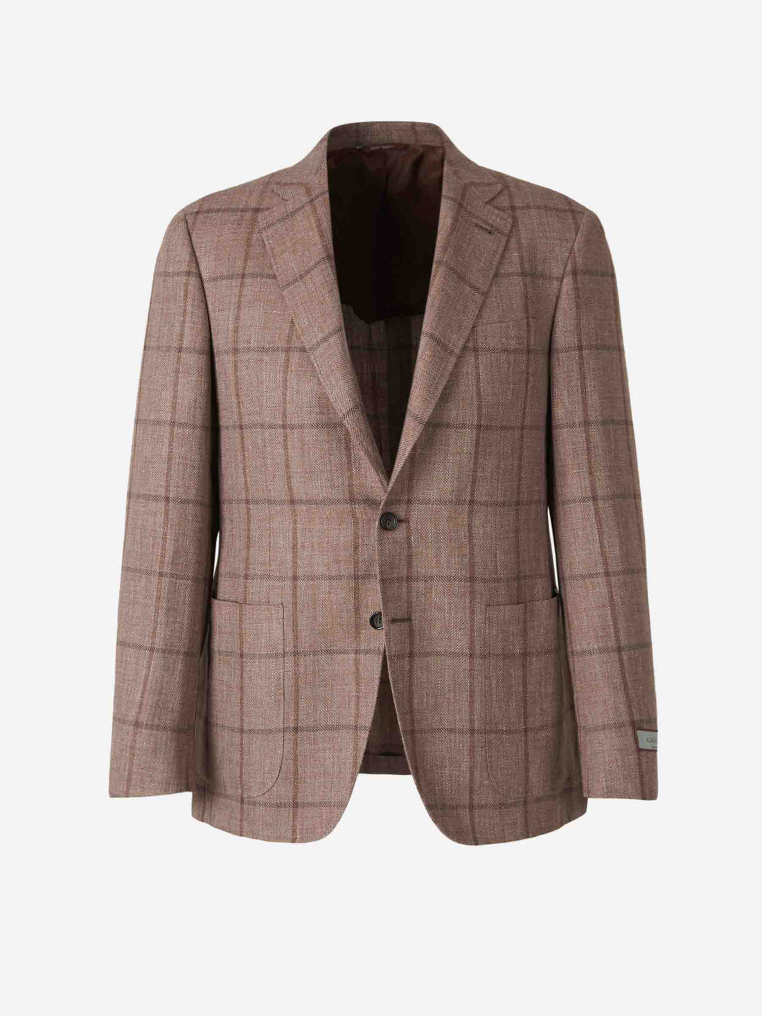 Canali Hombre Barcelona Americana Cuadros Lino color Marrón sku 302-003554 01 - Foto 1