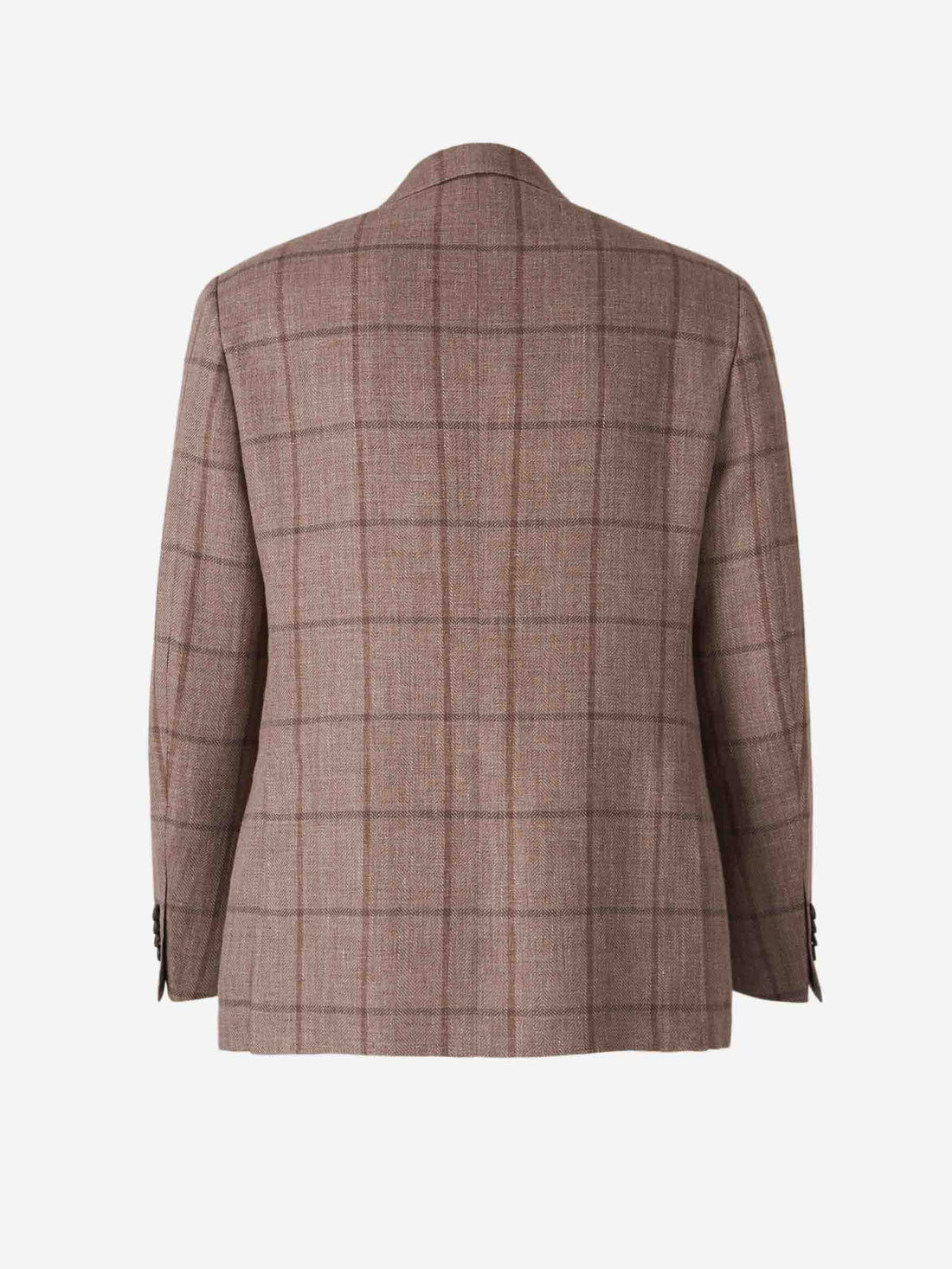 Canali Hombre Barcelona Americana Cuadros Lino color Marrón sku 302-003554 01 - Foto 2