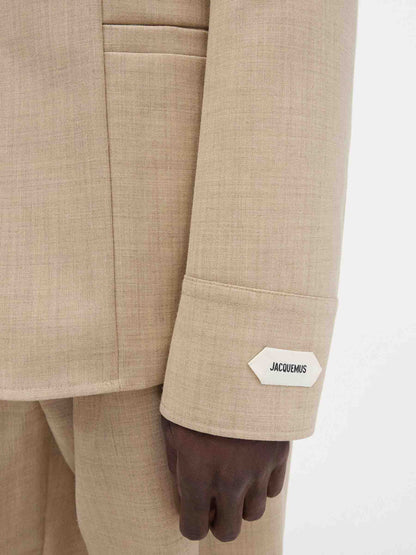 Outlet online Jacquemus Hombre Americana Recta Canevas color Beige sku 302-003556 01 - Foto 5