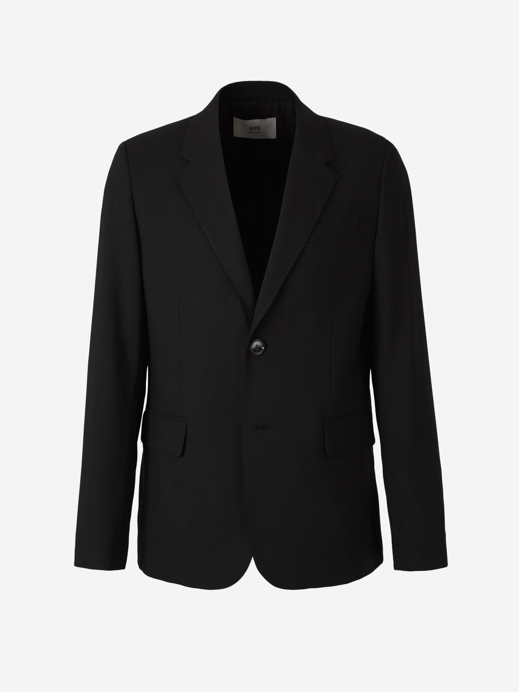 Ami Paris Hombre Barcelona Americana Muesca Lana color Negro sku 302-003559 01 - Foto 1