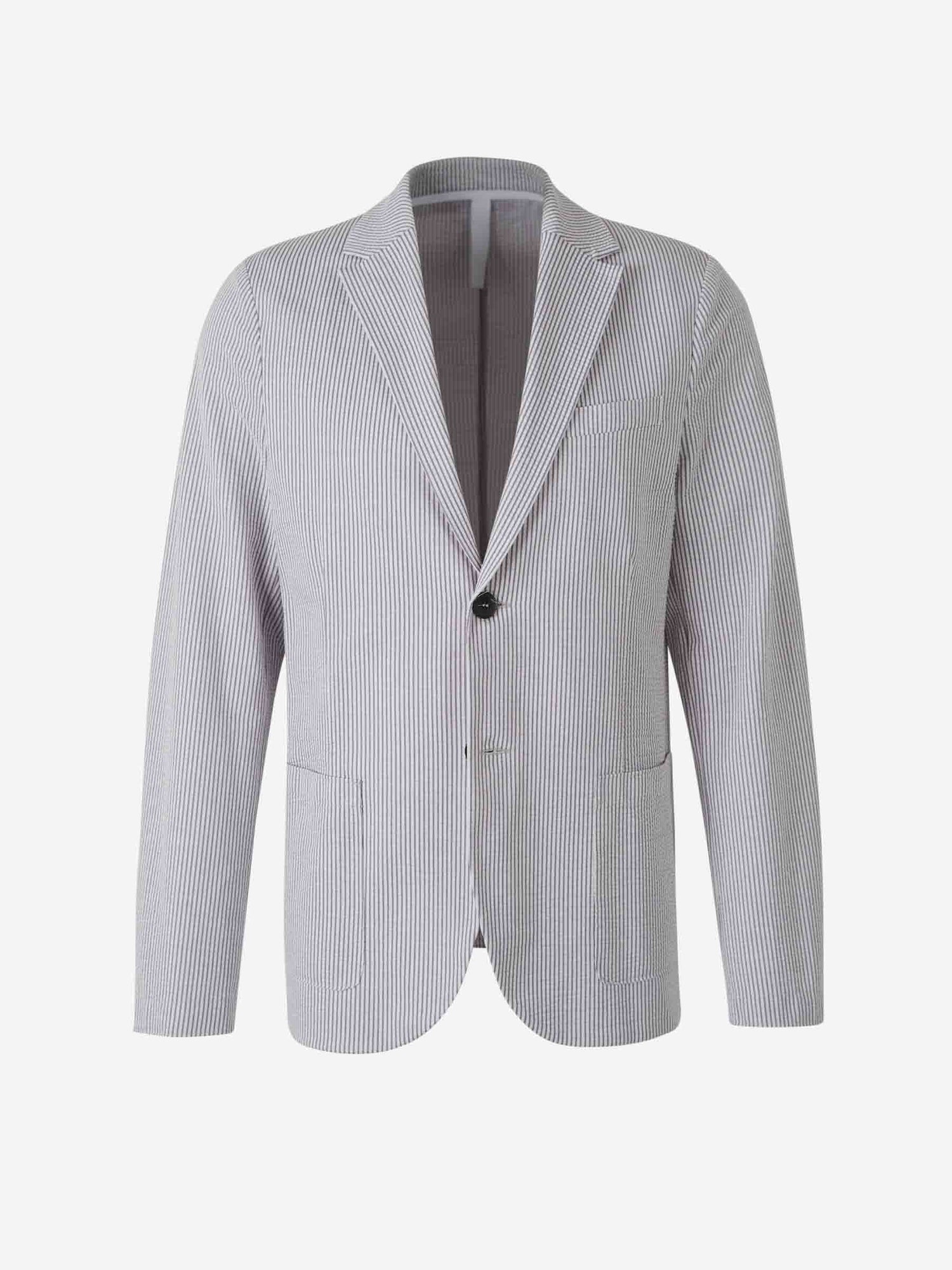 Harris Wharf Hombre Barcelona Americana Texturizada Algodón color Gris Piedra sku 302-003569 01 - Foto 1