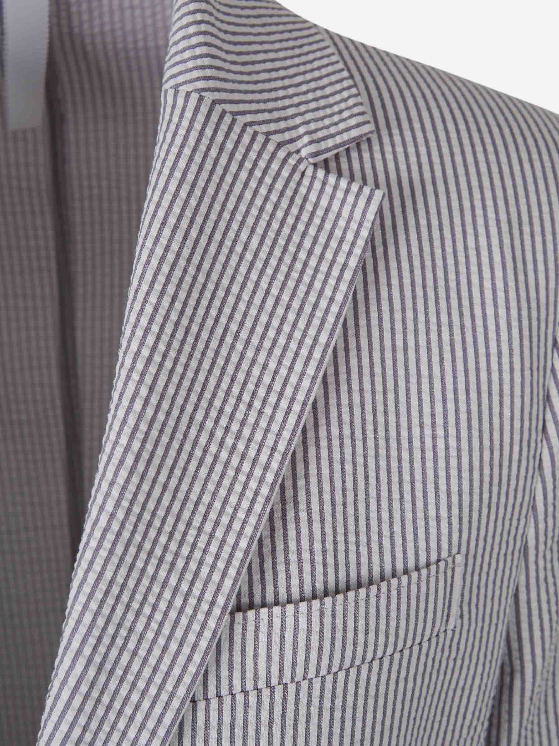 Harris Wharf Hombre Barcelona Americana Texturizada Algodón color Gris Piedra sku 302-003569 01 - Foto 3