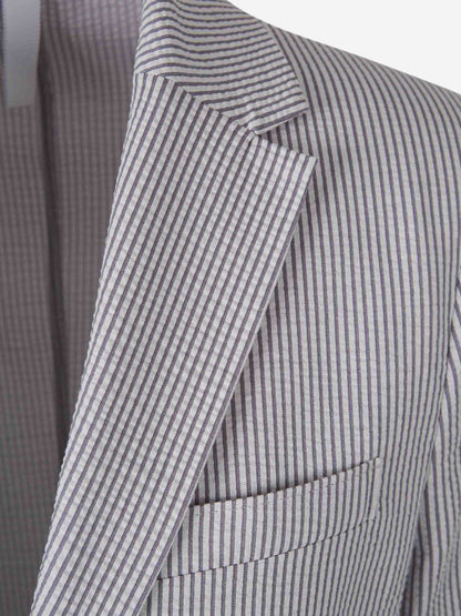 Harris Wharf Hombre Barcelona Americana Texturizada Algodón color Gris Piedra sku 302-003569 01 - Foto 3